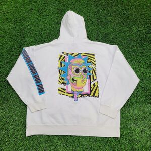 Rick-And-Morty Trippy Hoodie L/XL 23x26 White Hippie